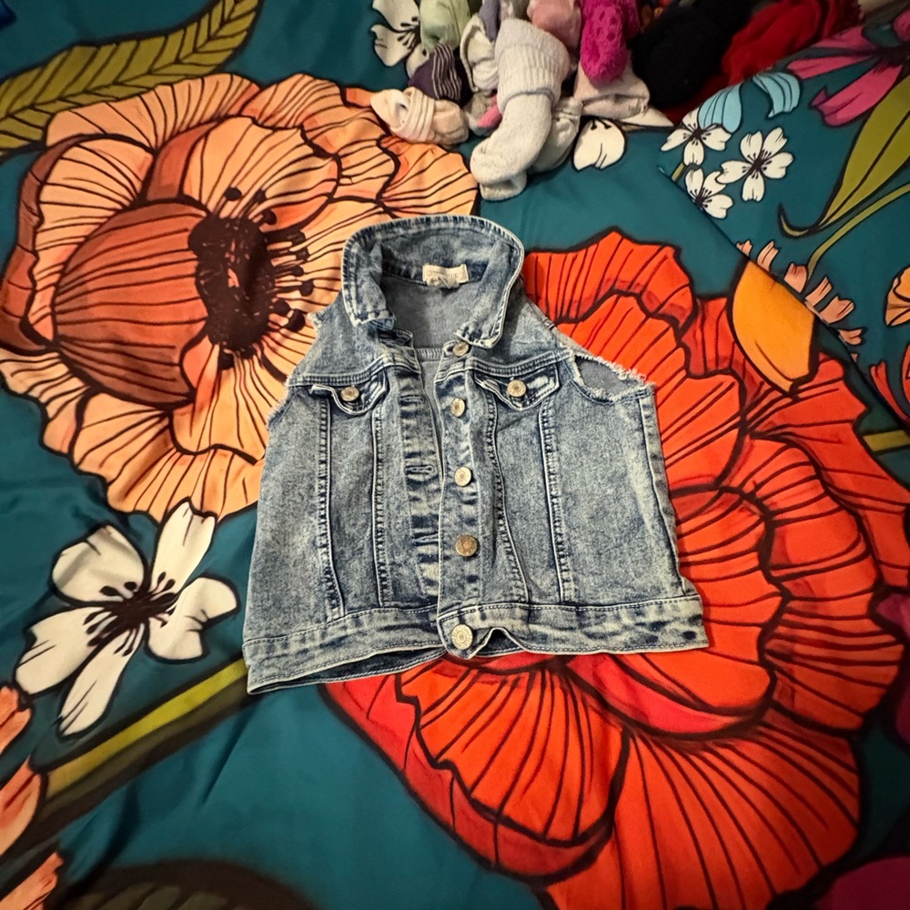 Denim Sleeveless Kids Jacket